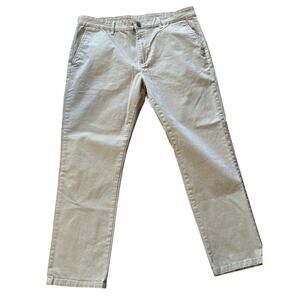 Weatherproof Vintage Pants Mens 36x30 Beige Chino Straight Leg Stretch Casual